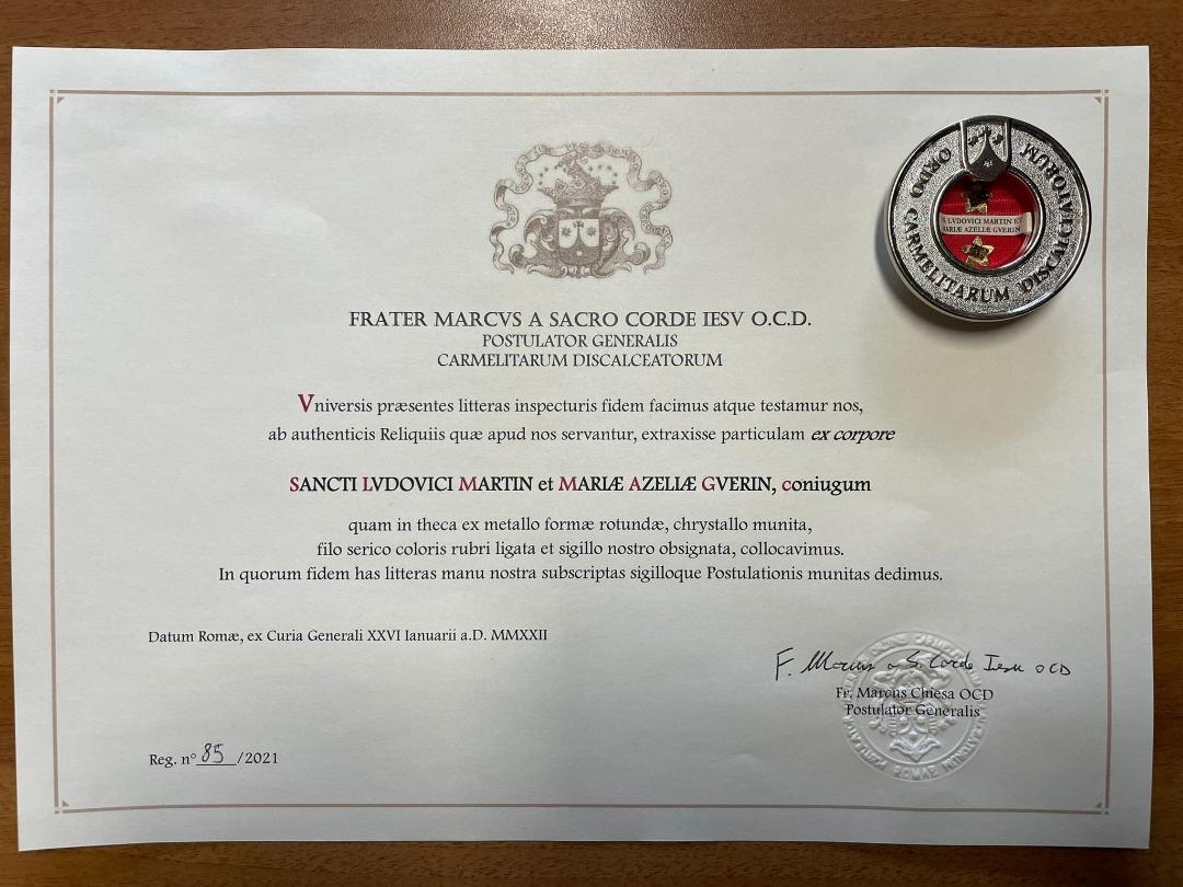 Comunicato sulle reliquie